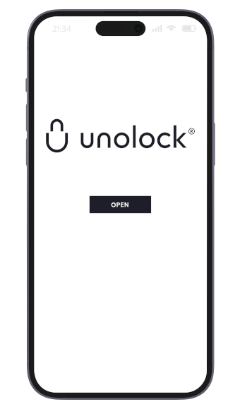 UnoLock CybVault mobile app interface mockup